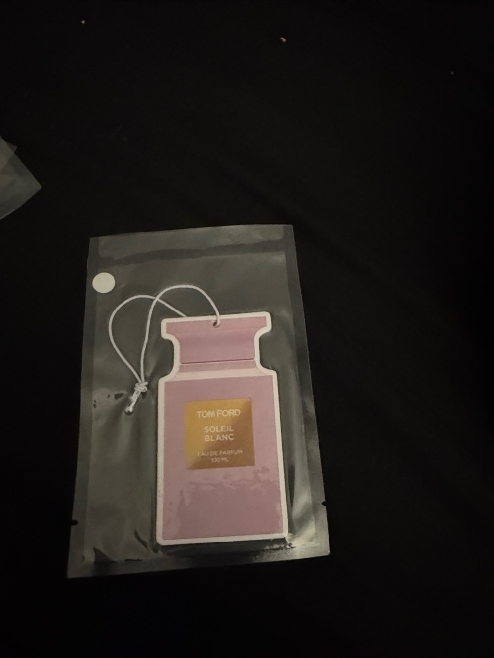 Tom Ford Pink and Gold Soleil Blanc Hanging Scent Tag